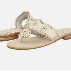 Jack Rodgers Beach Platinum Flat Sandal